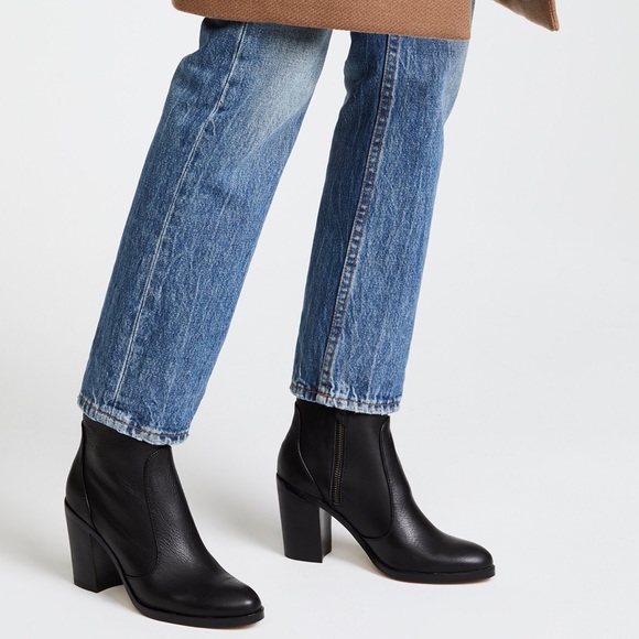 Surrey Smoke Gray Patent Block Heel Mid Calf Boots - Picture 5 of 5